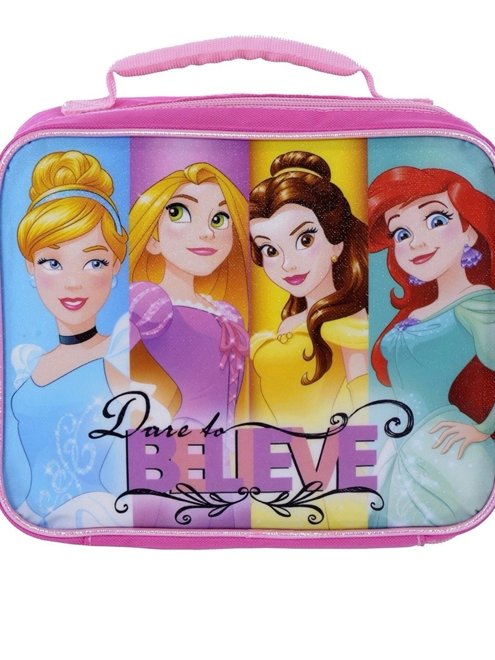 Disney Pink Princess 'Dare to Believe' Light Up Lunch Box/Bag - Picture 2 of 6
